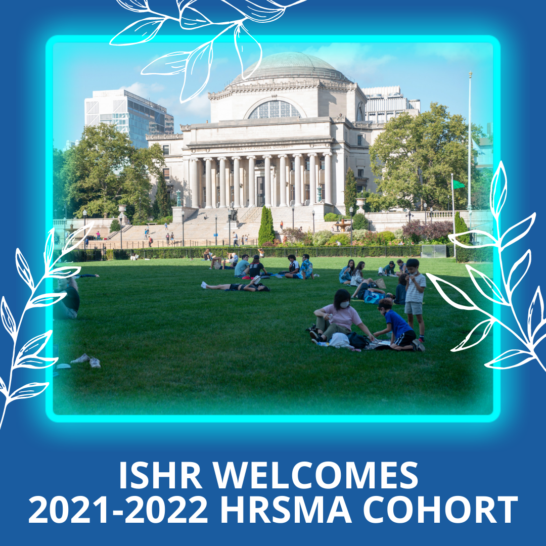 ISHR 20212022 HRSMA Cohort Institute for the Study of Human